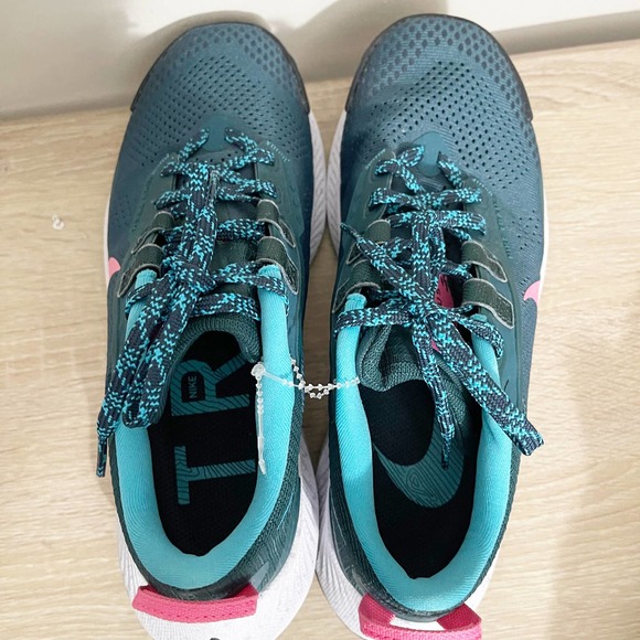 NEW Nike Pegasus Trail 3 Gore-Tex Sneakers Dark Teal Green/Pink Glow Size 6.5 - Picture 8 of 10